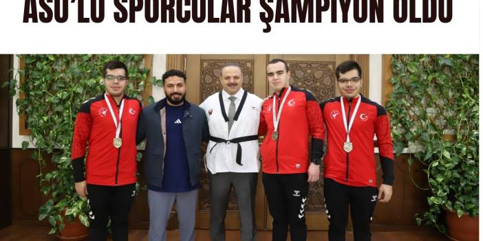 ASÜ Spor Bilimleri Fakültesi  öğrencilerinden Türkiye birinciliği